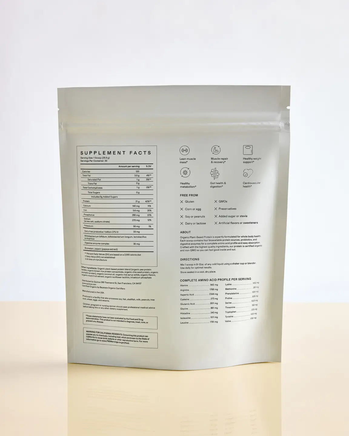 Certified Organic Plant Protein - US 4357