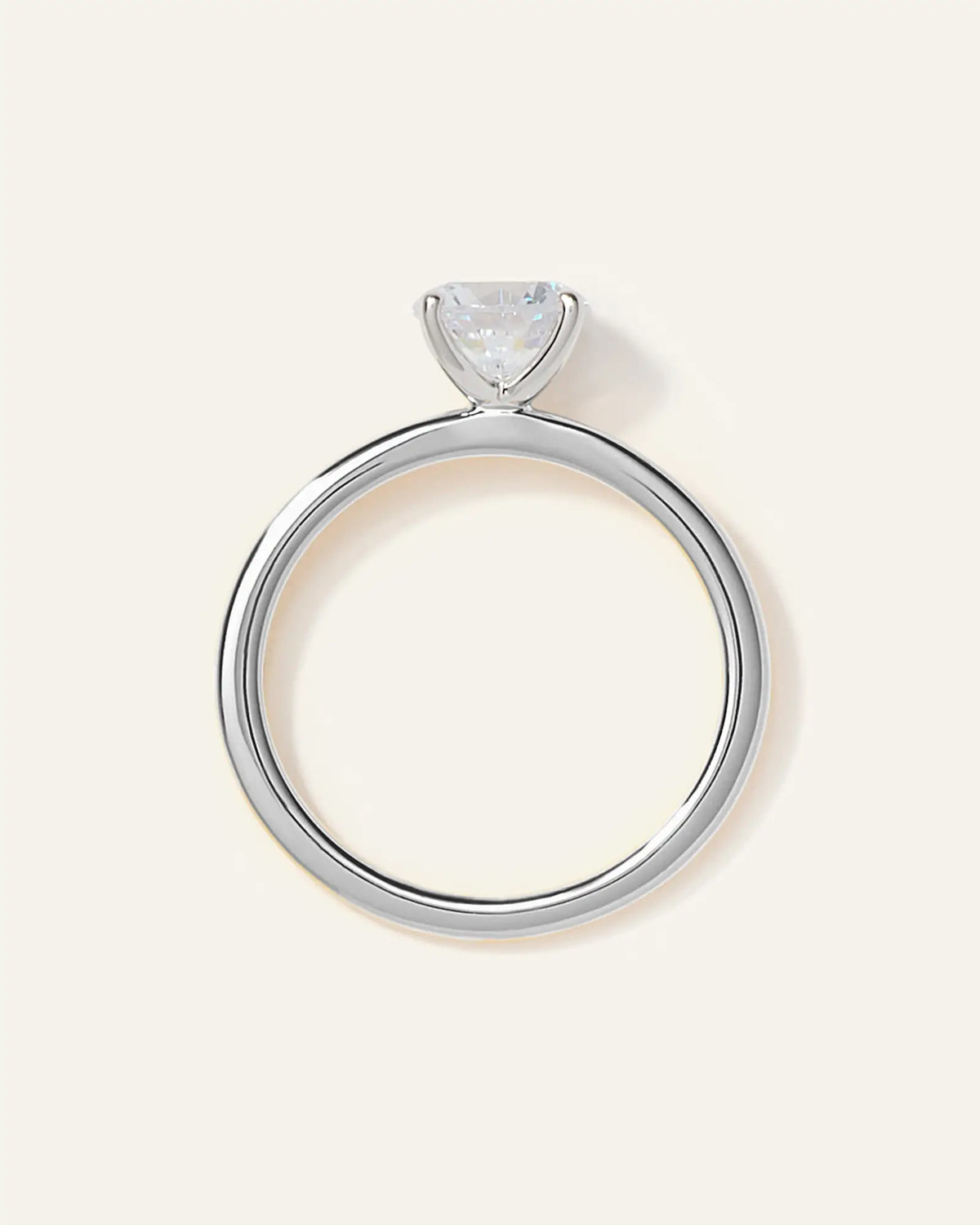 Lab Grown Diamond Round Petite Classic Engagement Ring - US 8661
