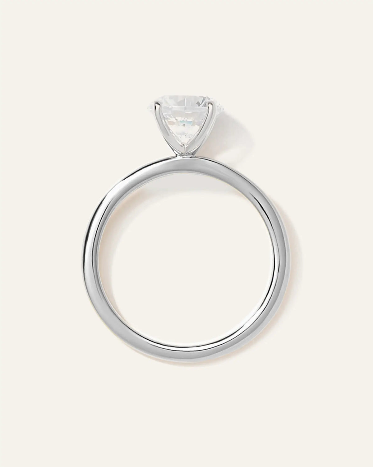 Lab Grown Diamond Round Petite Classic Engagement Ring - 1.50ct - US 2574