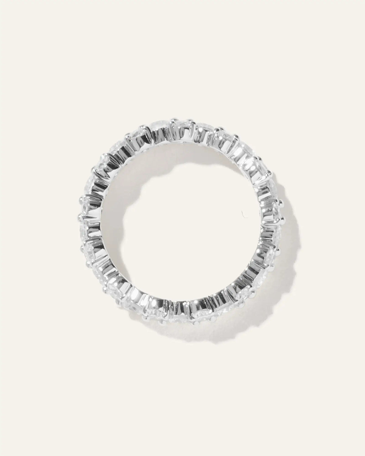 14K Gold Lab Grown Diamond Cluster Eternity Band - US 9341