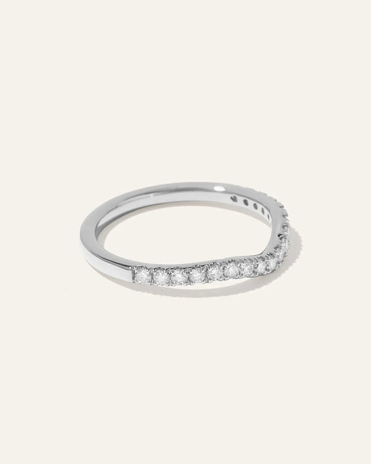 14K Gold Lab Grown Diamond Contoured Band - US 2509