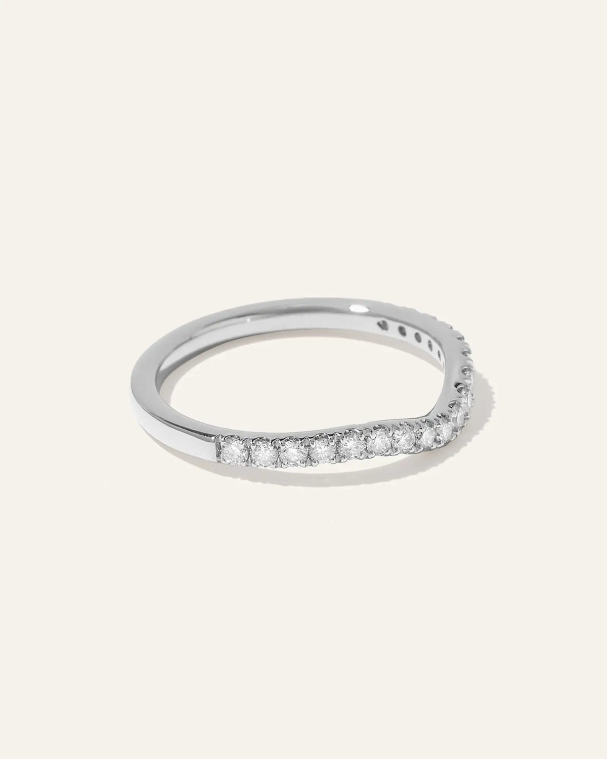 14K Gold Lab Grown Diamond Contoured Band - US 2509