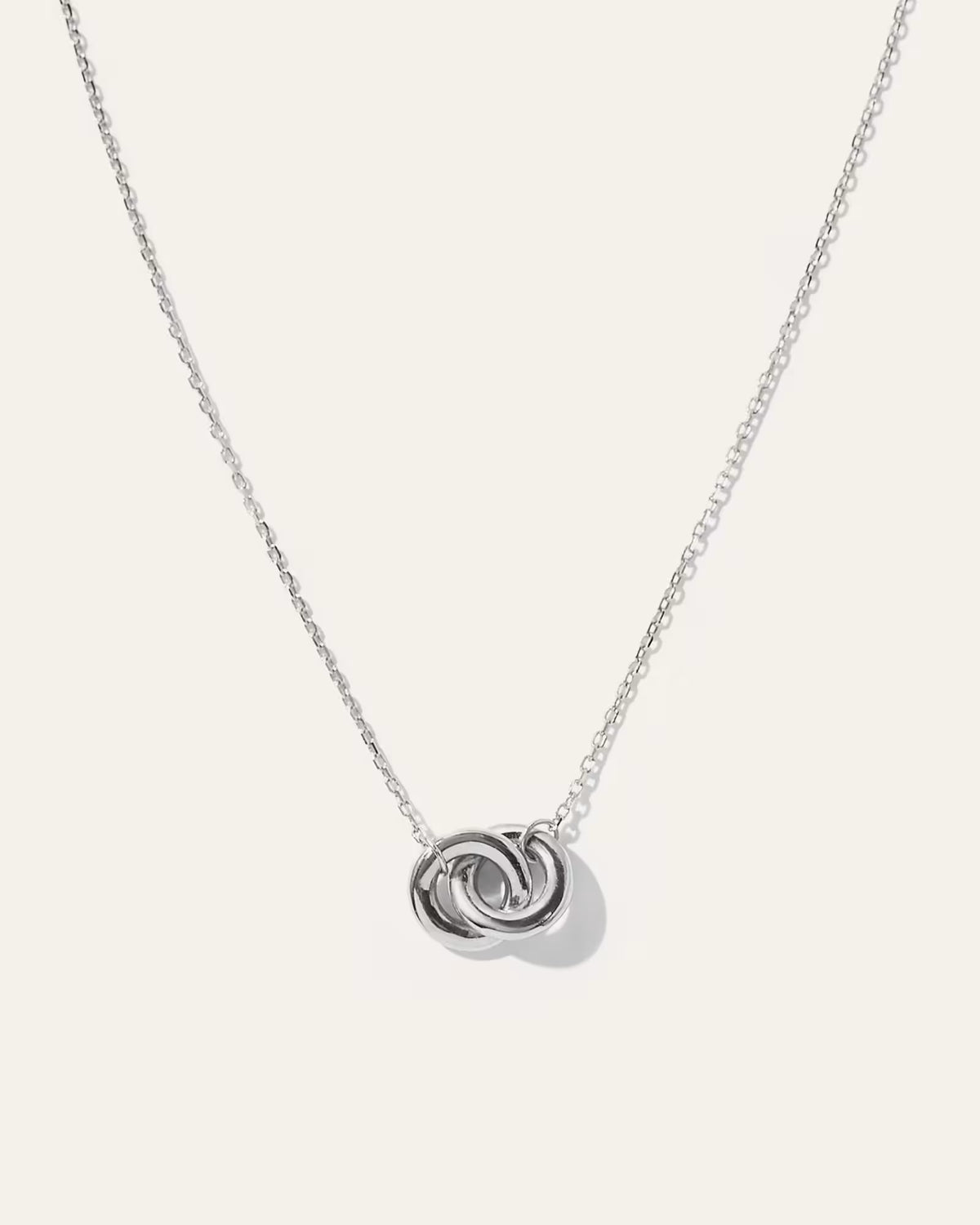 14K Gold Interlock Necklace - US 8224