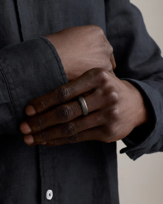 Tungsten Carbide Brushed Step Edge Band - US 4577