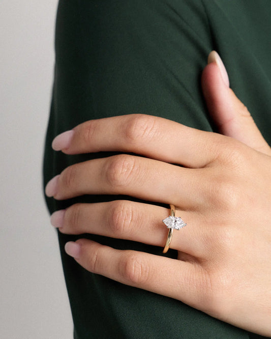 Lab Grown Diamond Marquise Comfort Fit Engagement Ring - 1ct - US 4320