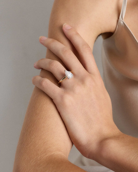 Lab Grown Diamond Pear Comfort Fit Engagement Ring - 2.5ct - US 0318