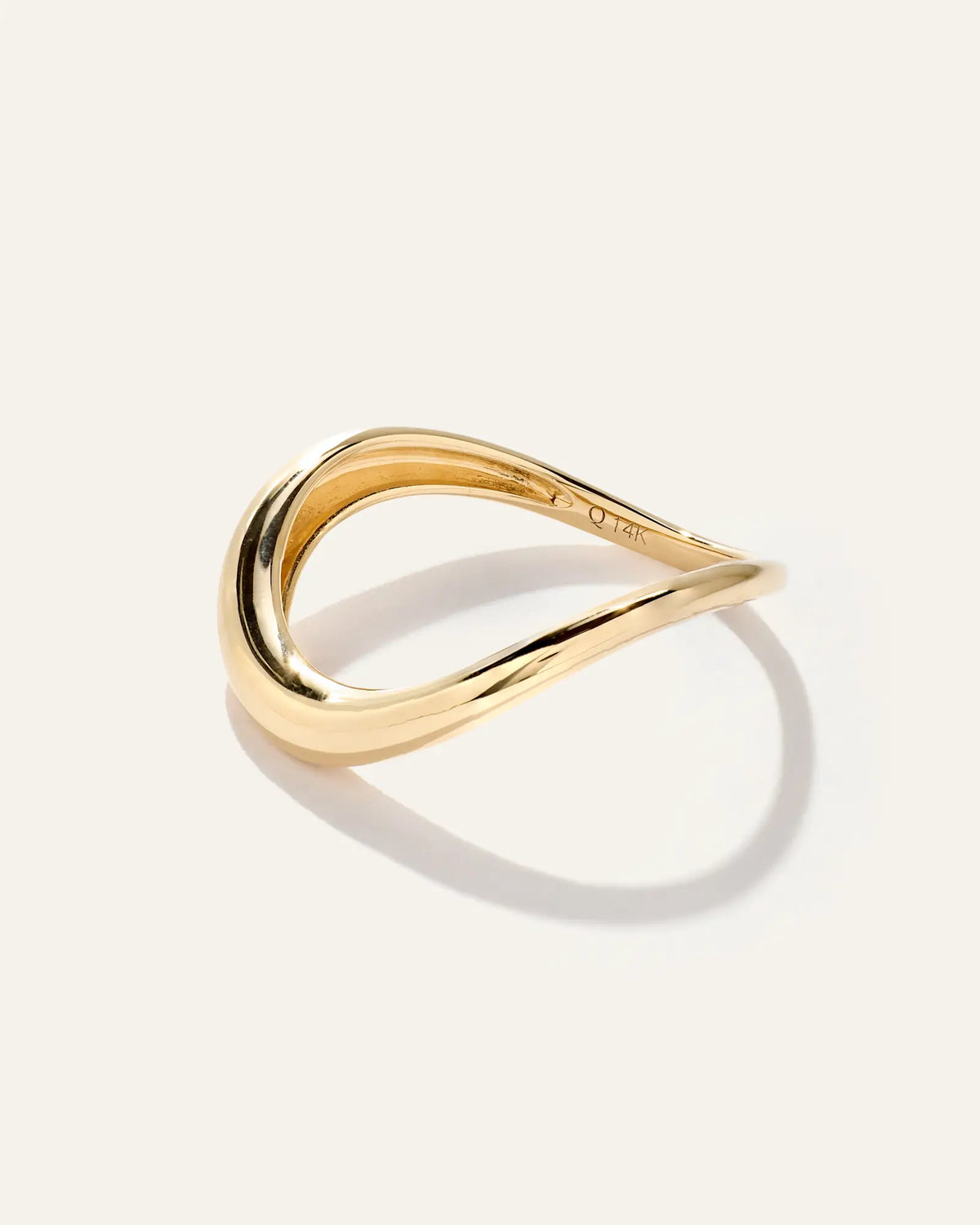 14K Gold Wave Ring - US 3796