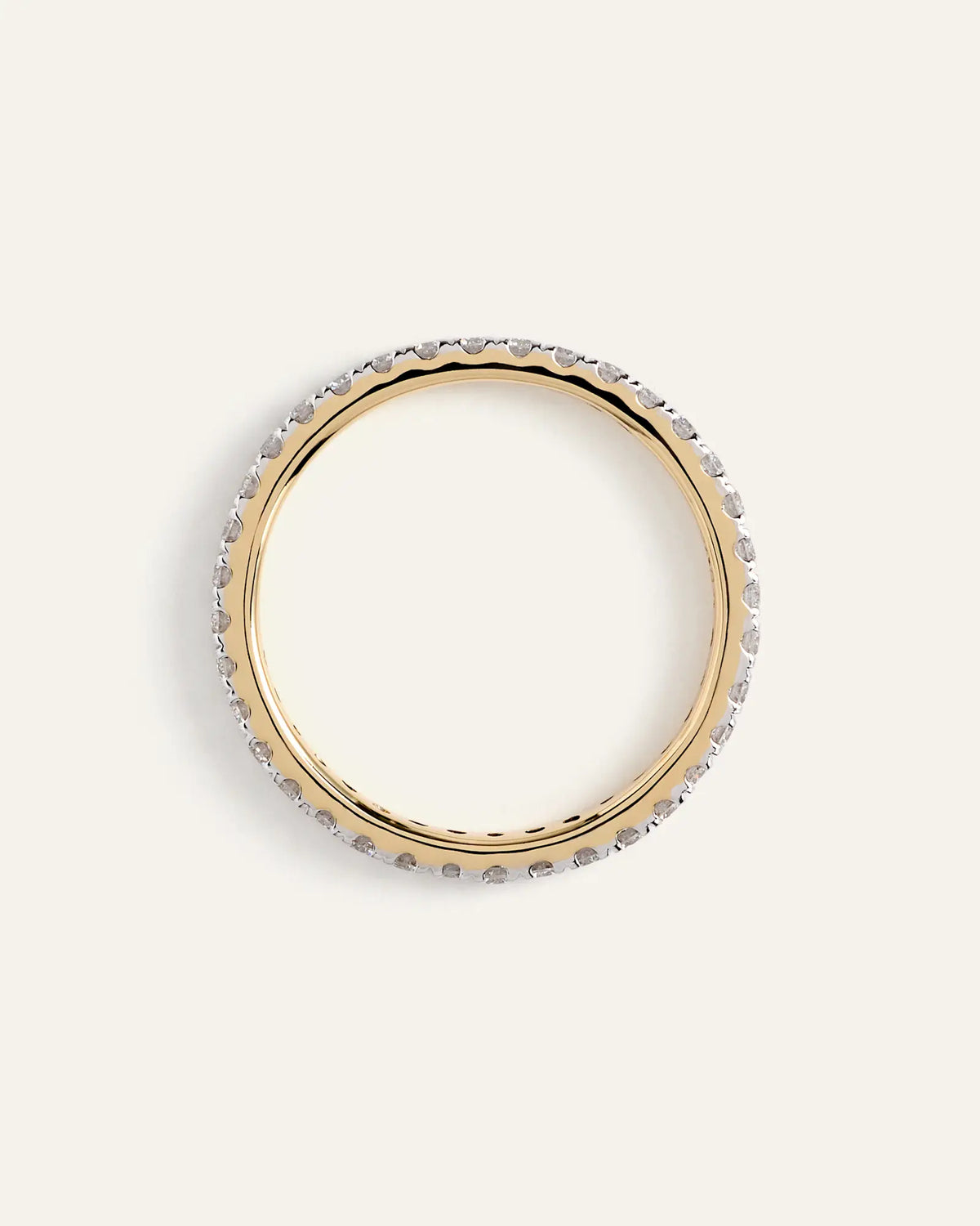 14K Gold Lab Grown Diamond Pave Eternity Band - 0.65ctw - US 3721