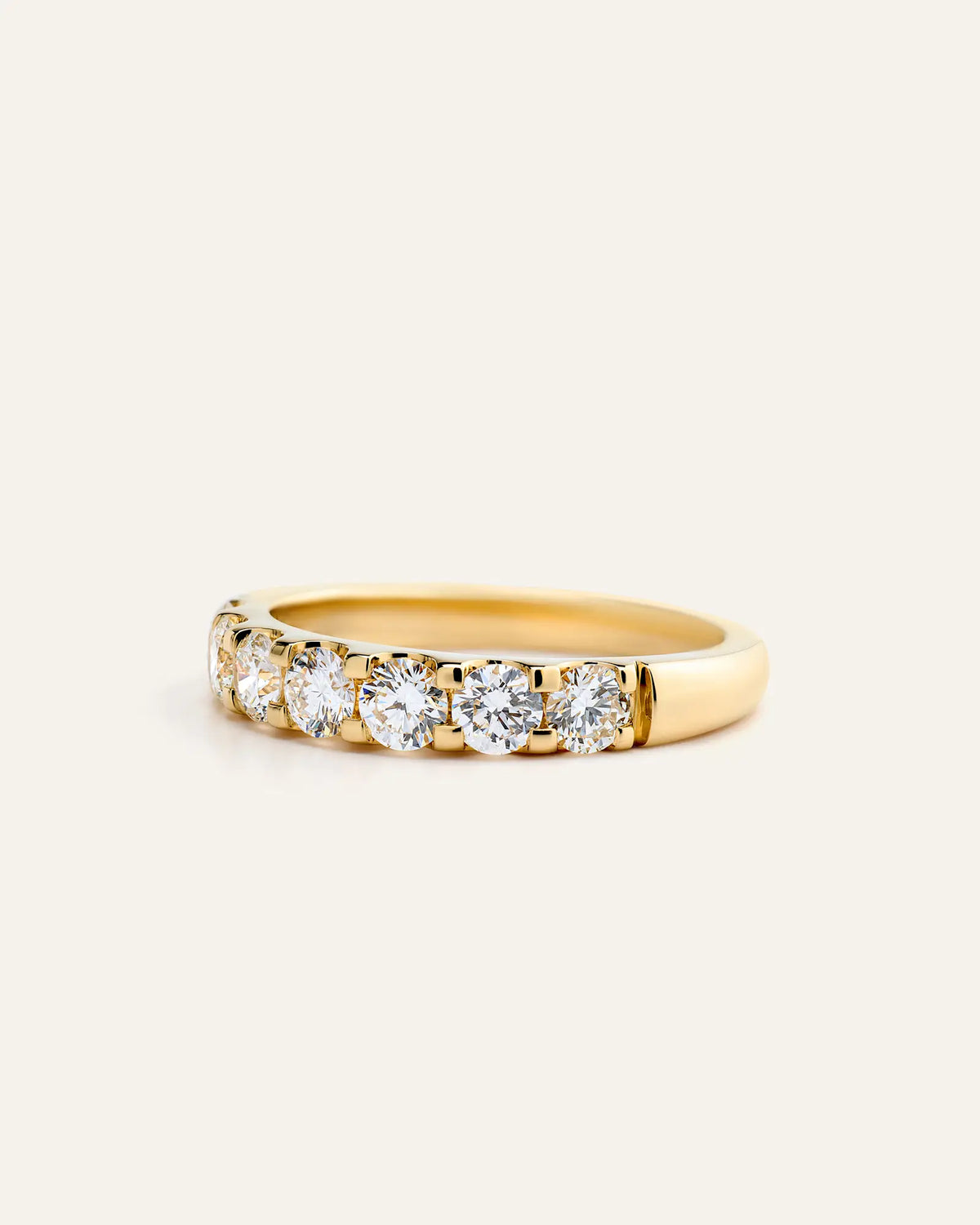 14K Gold Natural Diamond Seven Stone Band - 1ctw - US 6162