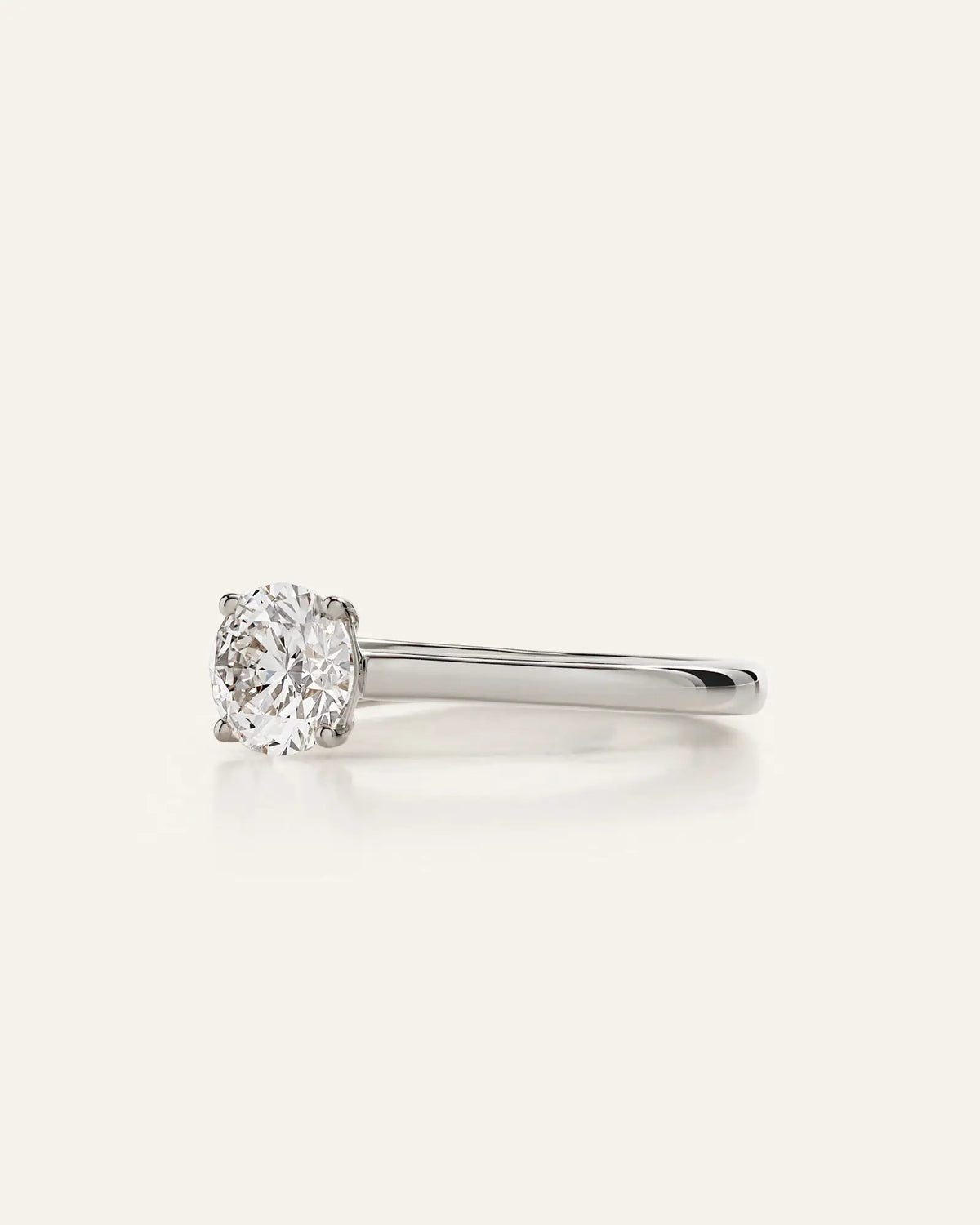 Lab Grown Diamond Round Trellis Cathedral Engagement Ring - 1ct - US 6072
