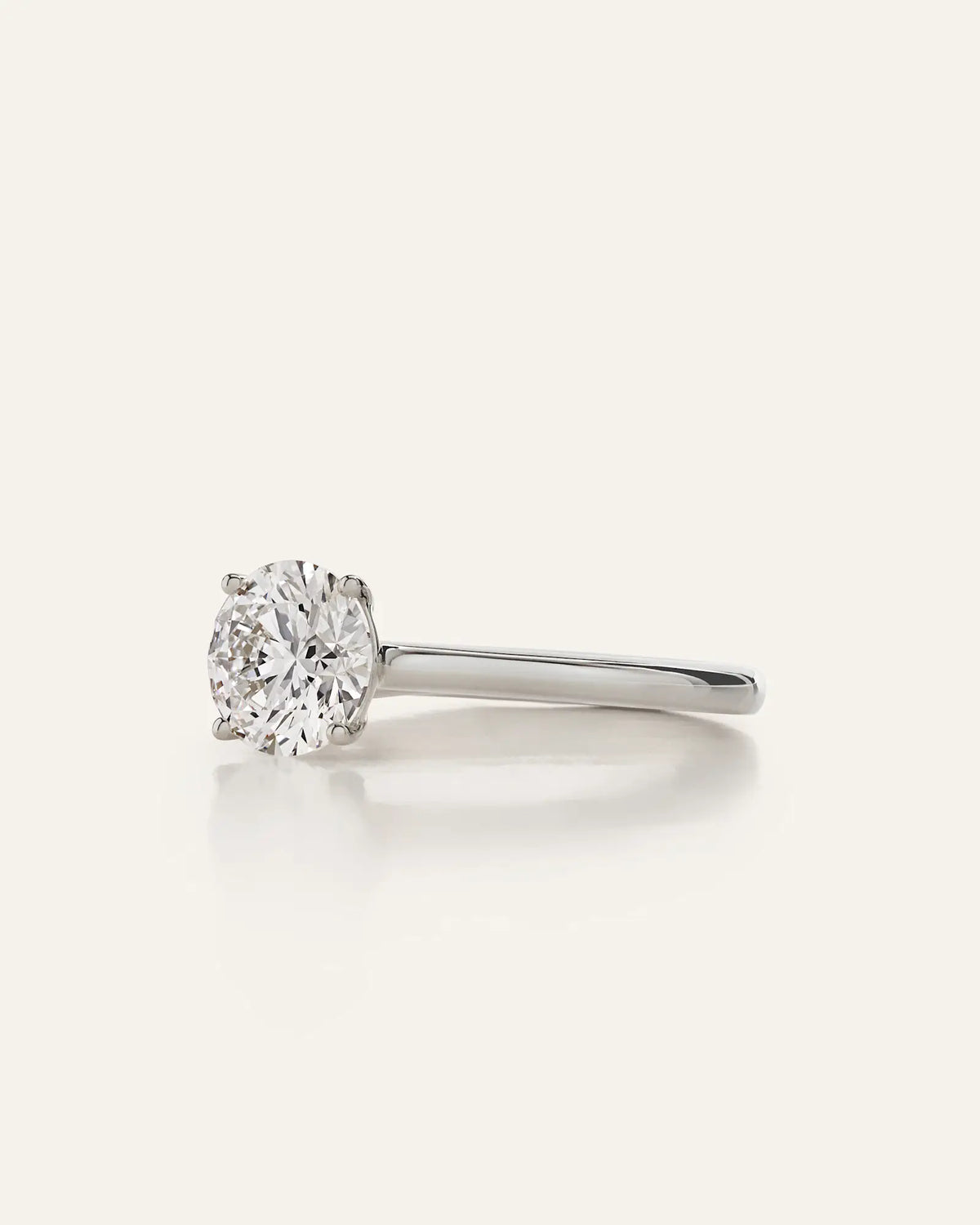 Lab Grown Diamond Round Trellis Cathedral Engagement Ring - 1.5ct - US 0964