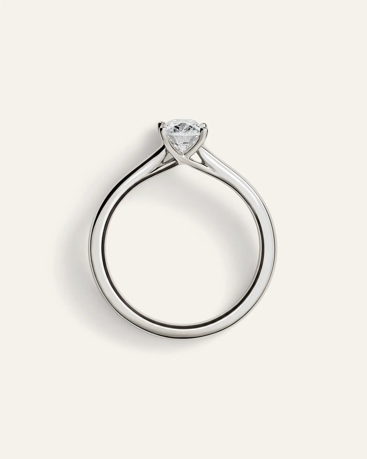 Lab Grown Diamond Antique Cushion Trellis Cathedral Engagement Ring - 1ct - US 4903