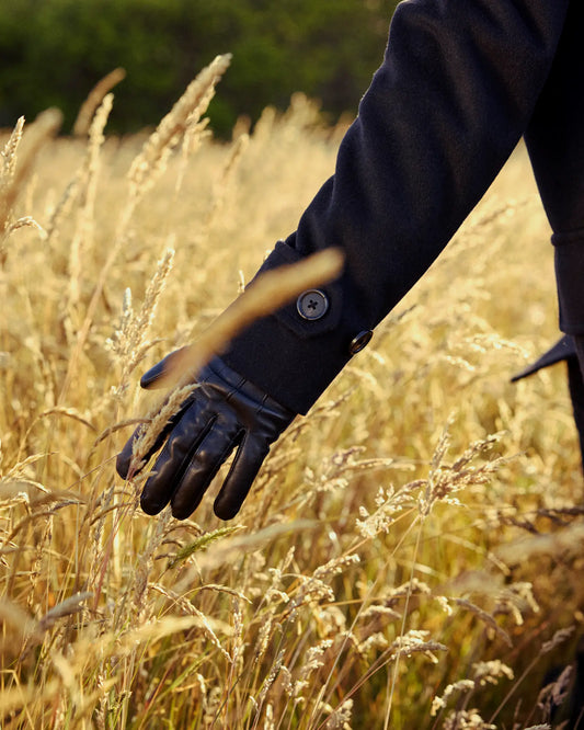 Cashmere Lined Leather Gloves - US 9880