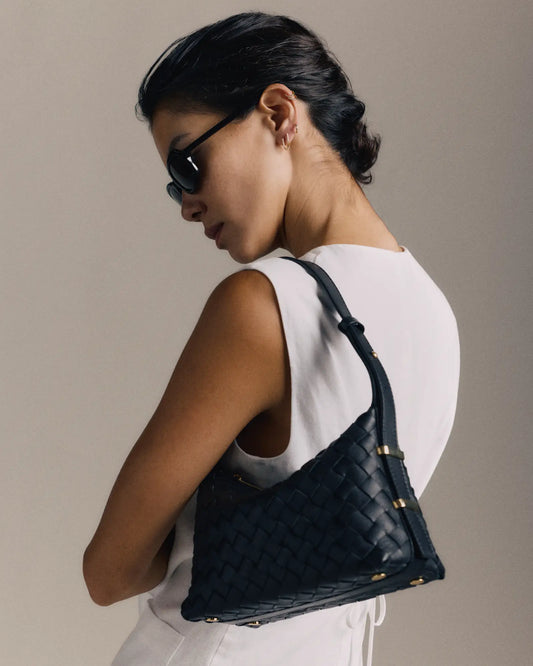 Italian Leather Handwoven Mini Bag - US 4983
