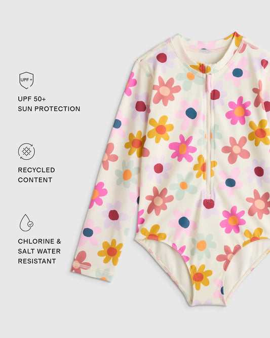 Long Sleeve Zip-Up Swimsuit - US 0069