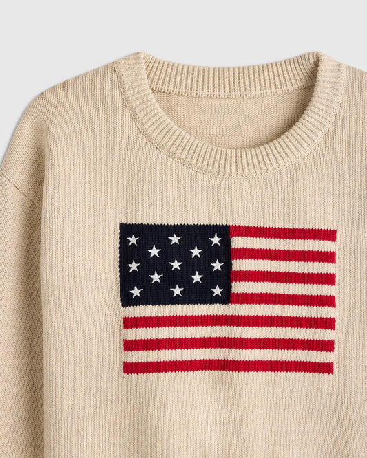 Kids 100% Organic Cotton Flag Sweater - US 4855