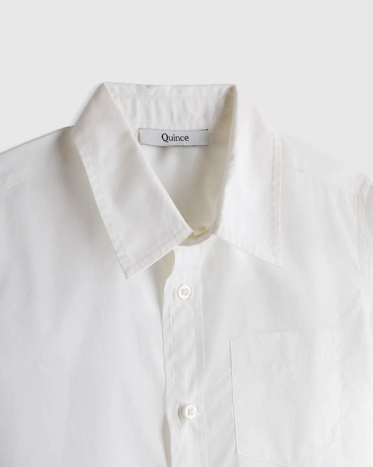 100% Organic Cotton Poplin Long Sleeve Button Down - US 7656