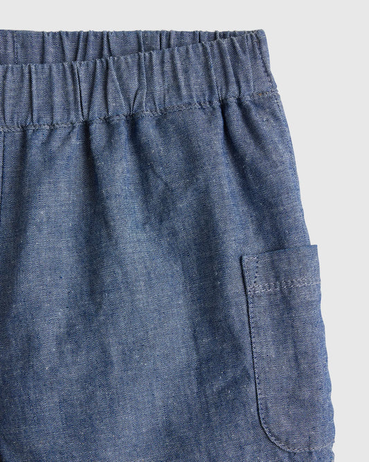 Girls Pull On Chambray Denim Short - US 6357
