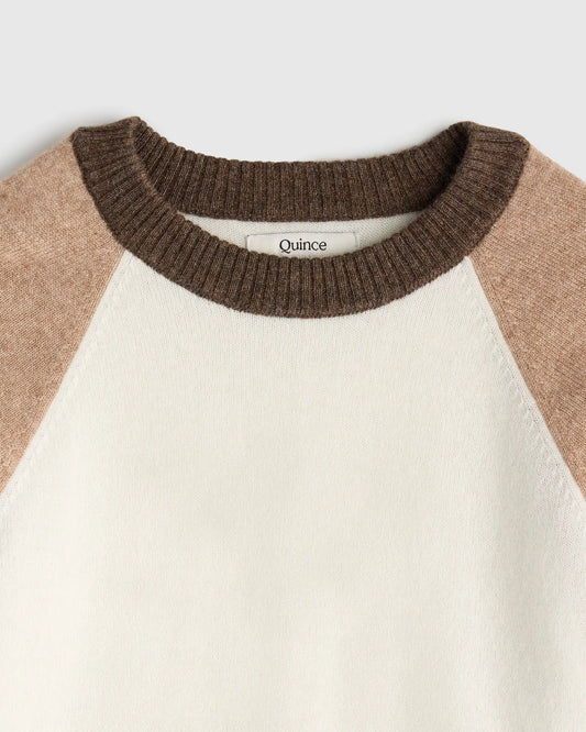 Colorblock Cashmere Crewneck Sweater - US 9969