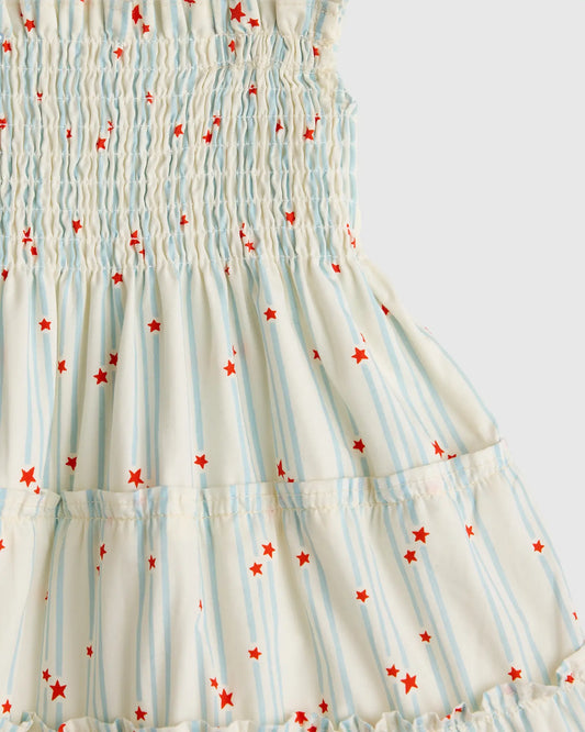 100% Organic Cotton Poplin Smocked Dress - US 2946