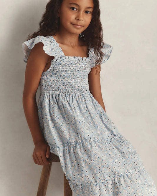100% Organic Cotton Poplin Smocked Dress - US 8719