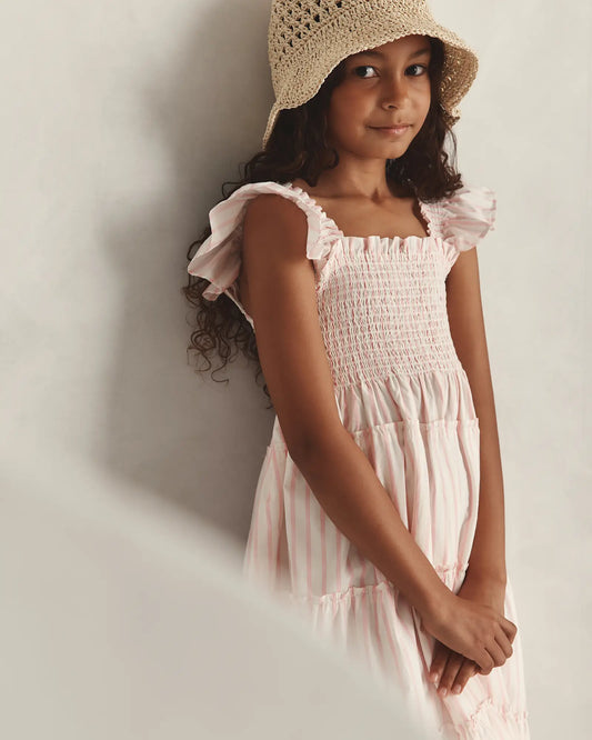 100% Organic Cotton Poplin Smocked Dress - US 2260