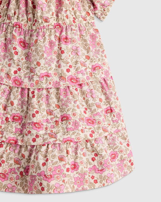 100% Organic Cotton Poplin Tiered Dress - US 9529