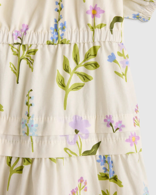 100% Organic Cotton Poplin Tiered Dress - US 3806