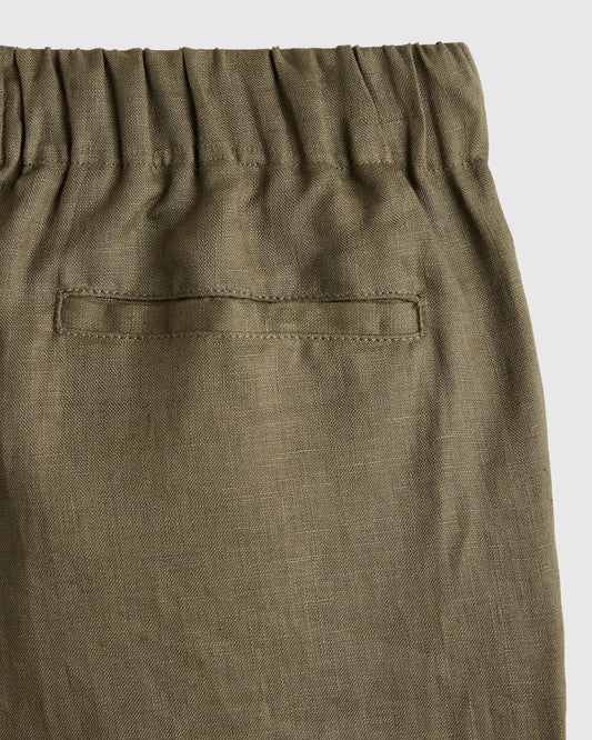 100% European Linen Pull-On Shorts - US 5053