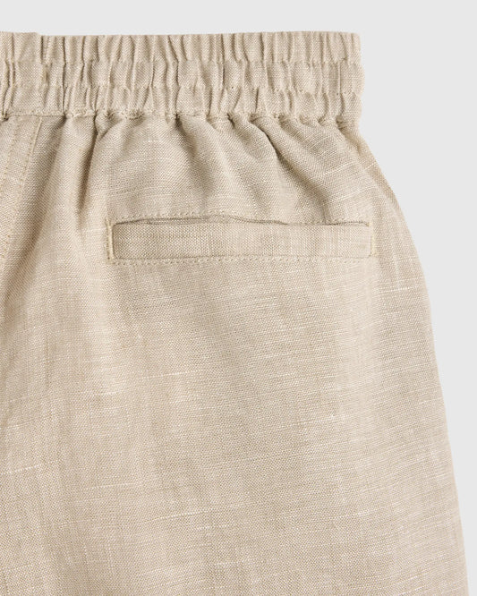 100% European Linen Drawstring Shorts - US 0076