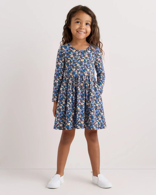 Organic Cotton Long Sleeve Skater Dress - US 5557