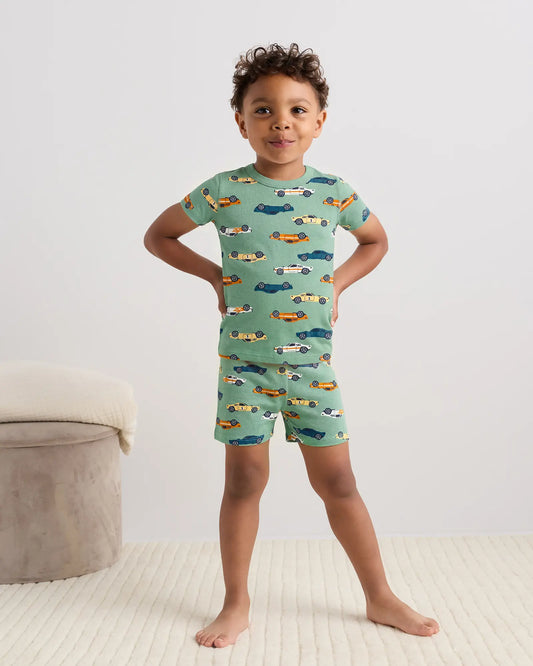 100% Organic Cotton Short Sleeve and Shorts Pajama Set - US 3152