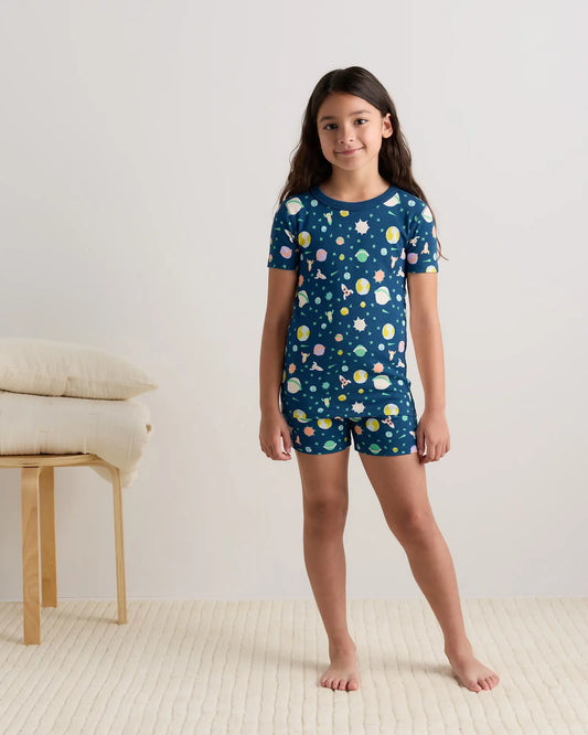 100% Organic Cotton Short Sleeve and Shorts Pajama Set - US 4803
