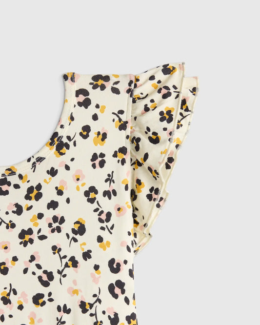 Bamboo Short Sleeve Flutter Twirl Dress - US 6773