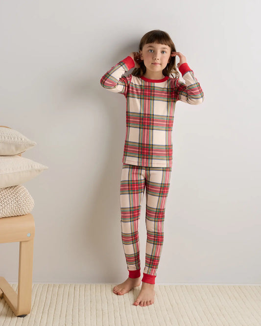 100% Organic Cotton Long Sleeve and Pant Pajama Set - US 7198