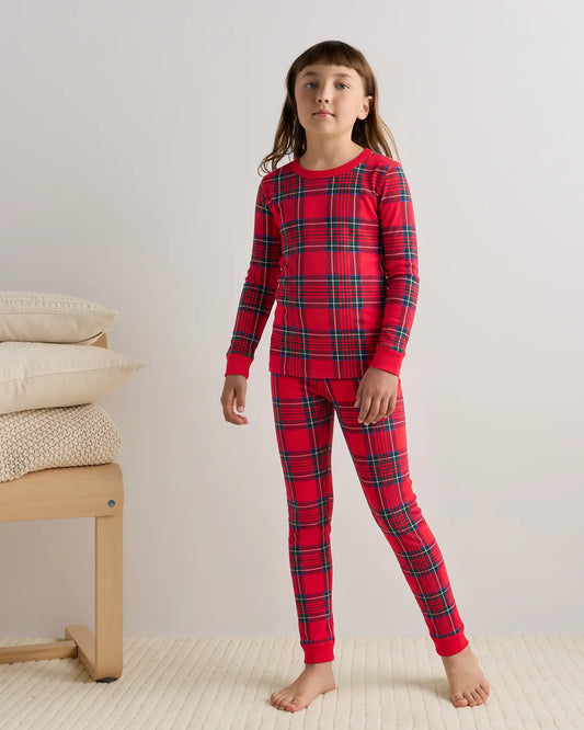 100% Organic Cotton Long Sleeve and Pant Pajama Set - US 0345