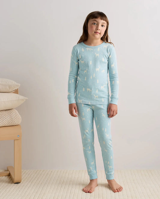100% Organic Cotton Long Sleeve and Pant Pajama Set - US 1960