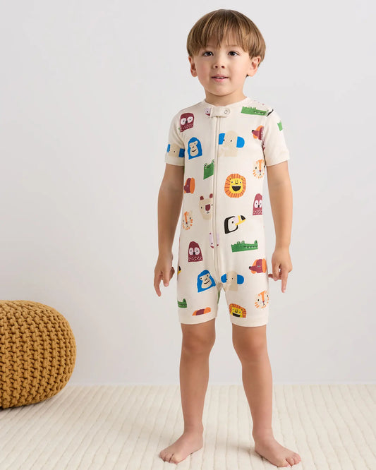 100% Organic Cotton Shortie Onesie Pajama - US 9130