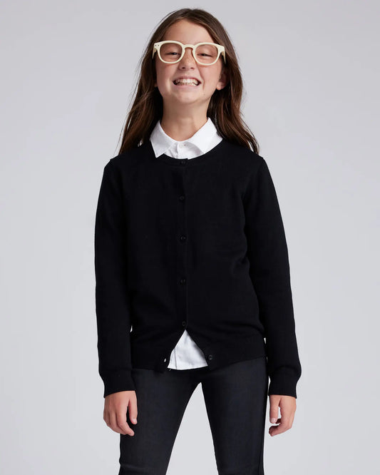 100% Organic Cotton Crewneck Cardigan - US 4863