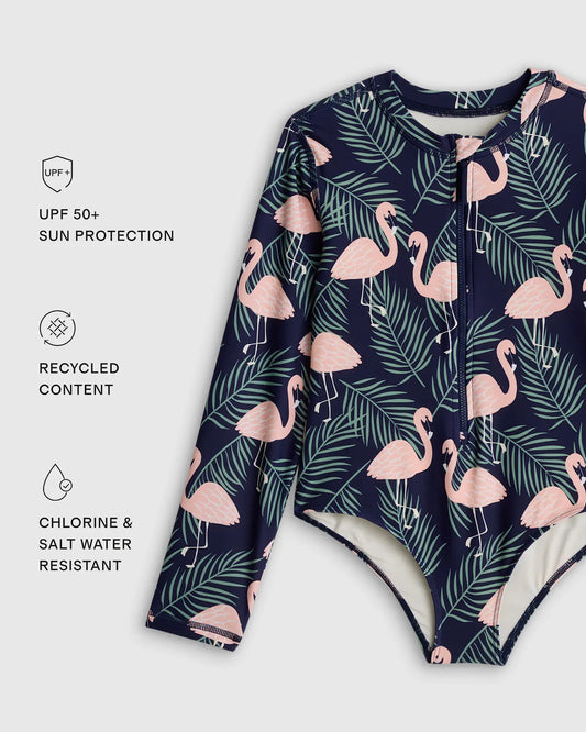 Long Sleeve Zip-Up Swimsuit - US 2612