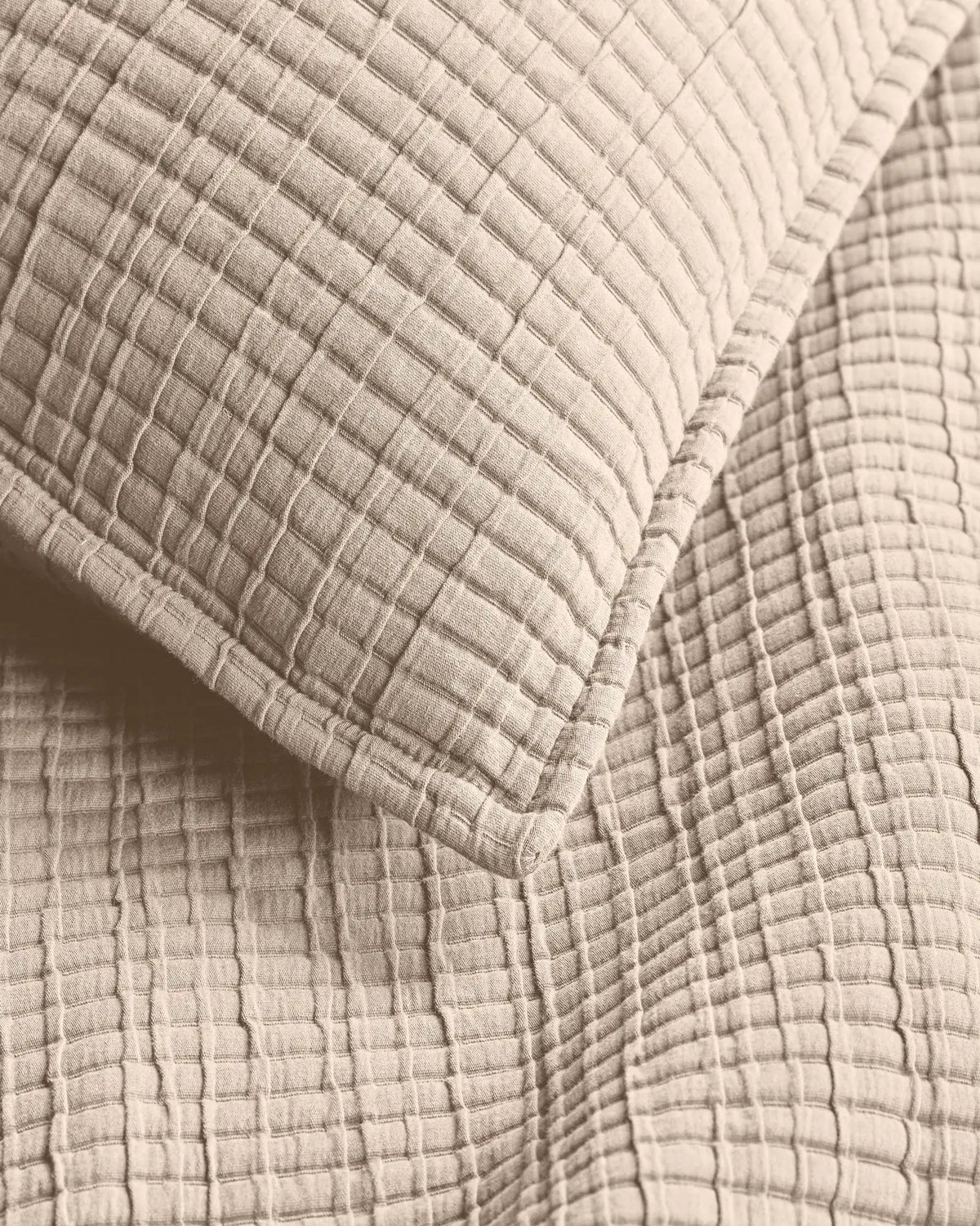 Organic Ribbed Cotton Coverlet Set - US 1360