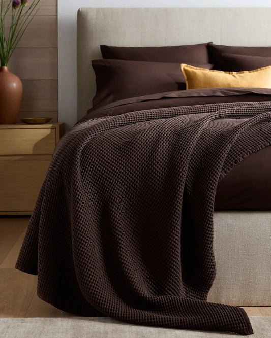 Organic Waffle Bed Blanket - US 6325