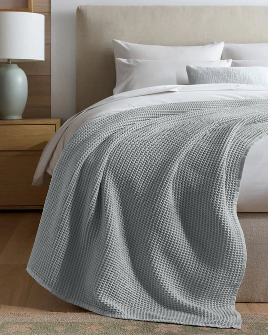 Organic Waffle Bed Blanket - US 1218