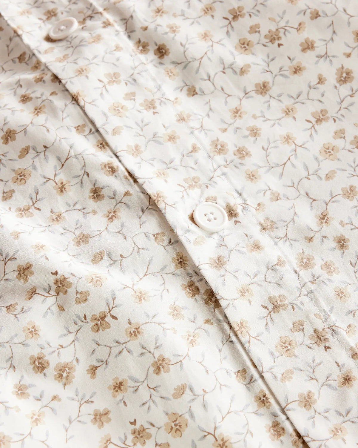 Organic Crisp Percale Floral Duvet Cover - US 7865