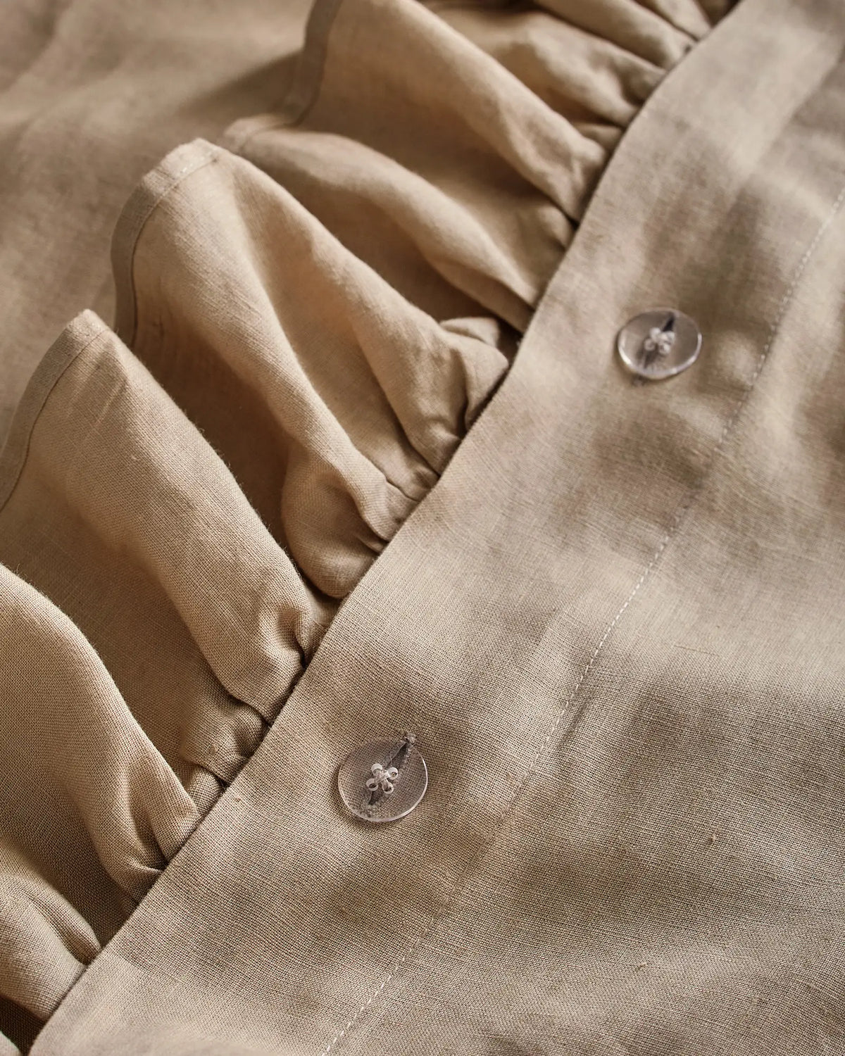 European Linen Ruffle Duvet Cover - US 4057