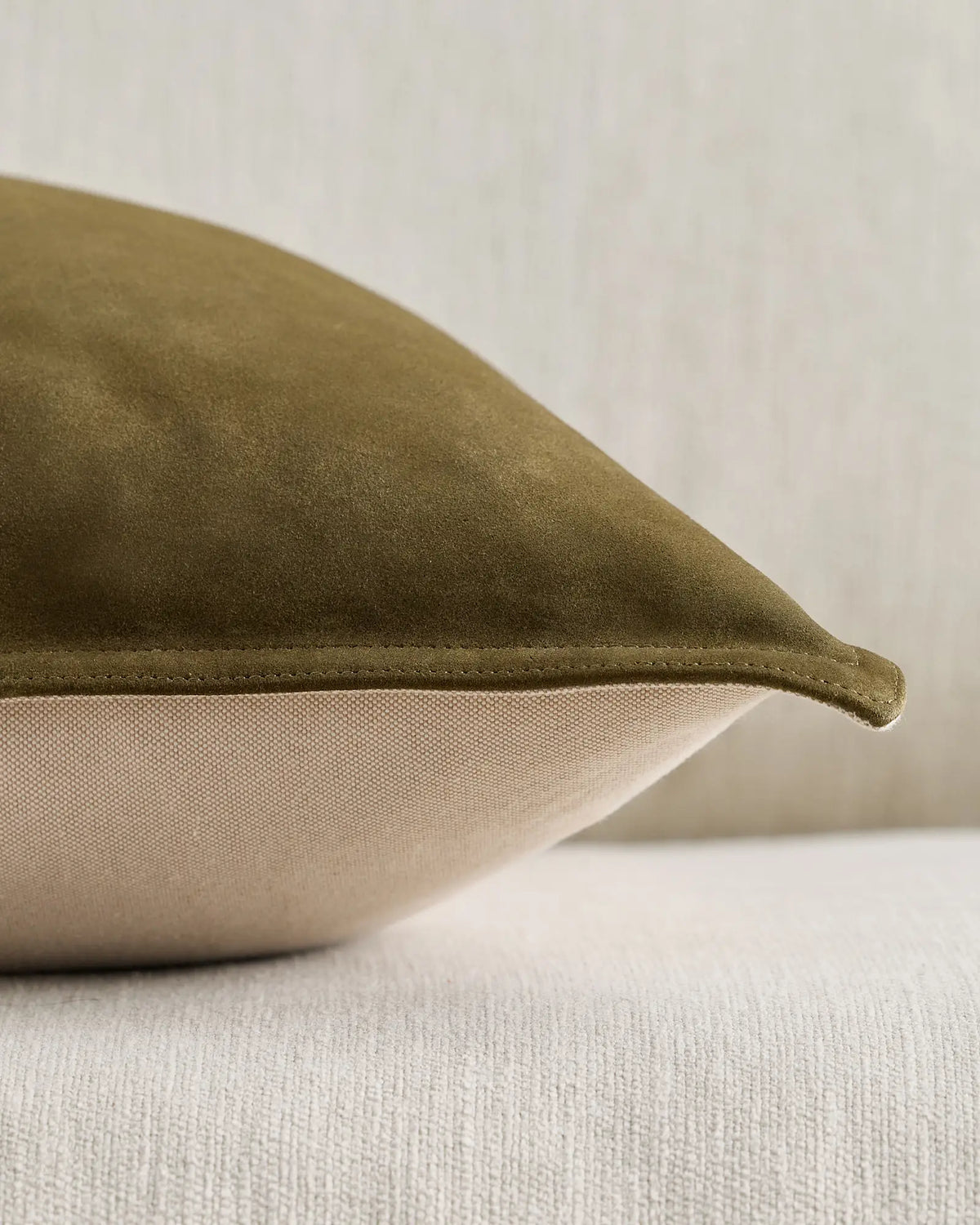 Pieced Suede Pillow Cover - US 8825