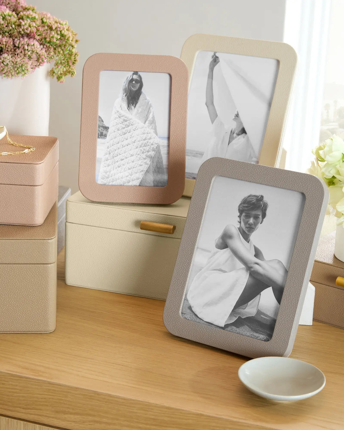 Shagreen Leather Picture Frames - US 1038
