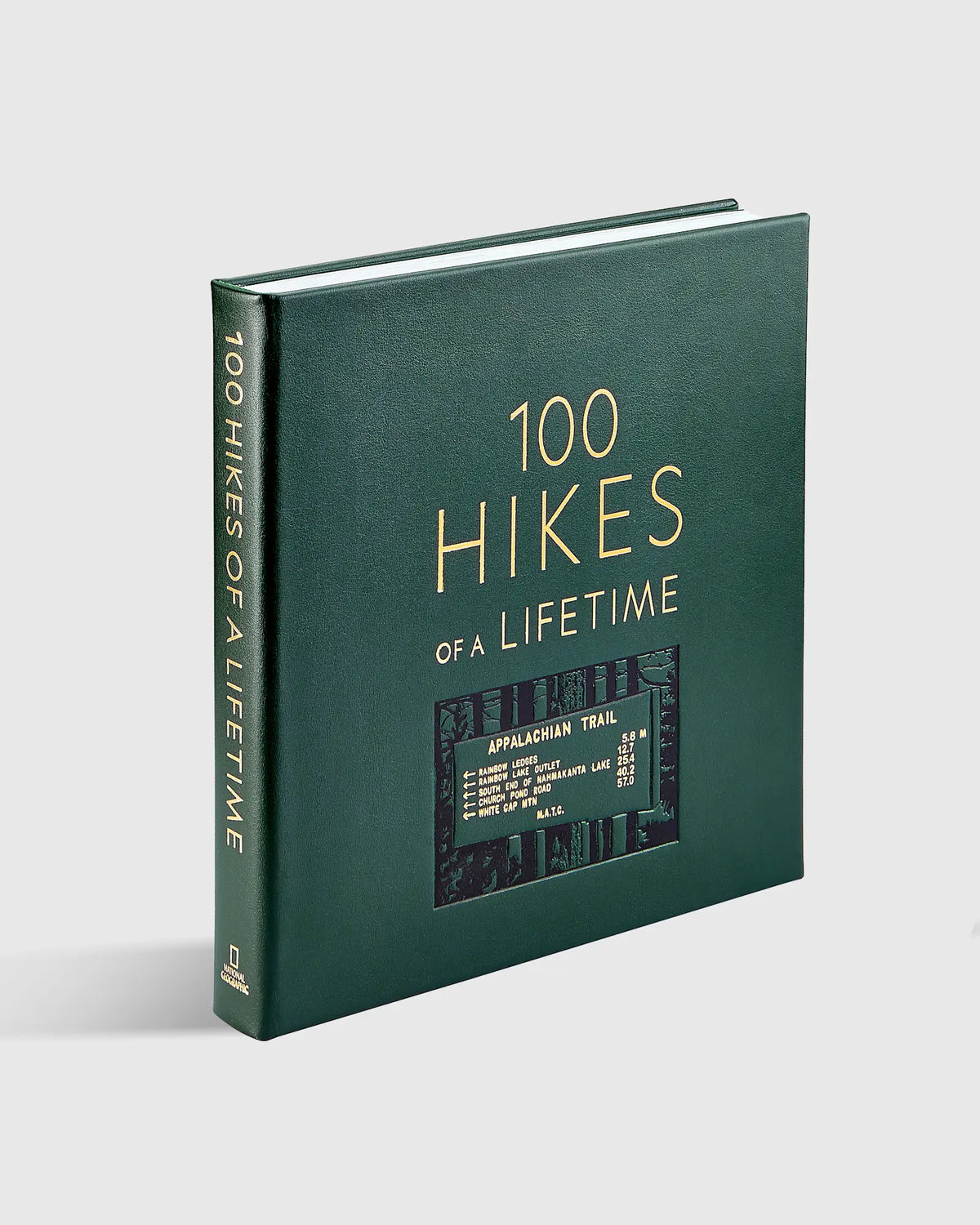 100 Hikes of a Lifetime Leather Bound Book - US 7845