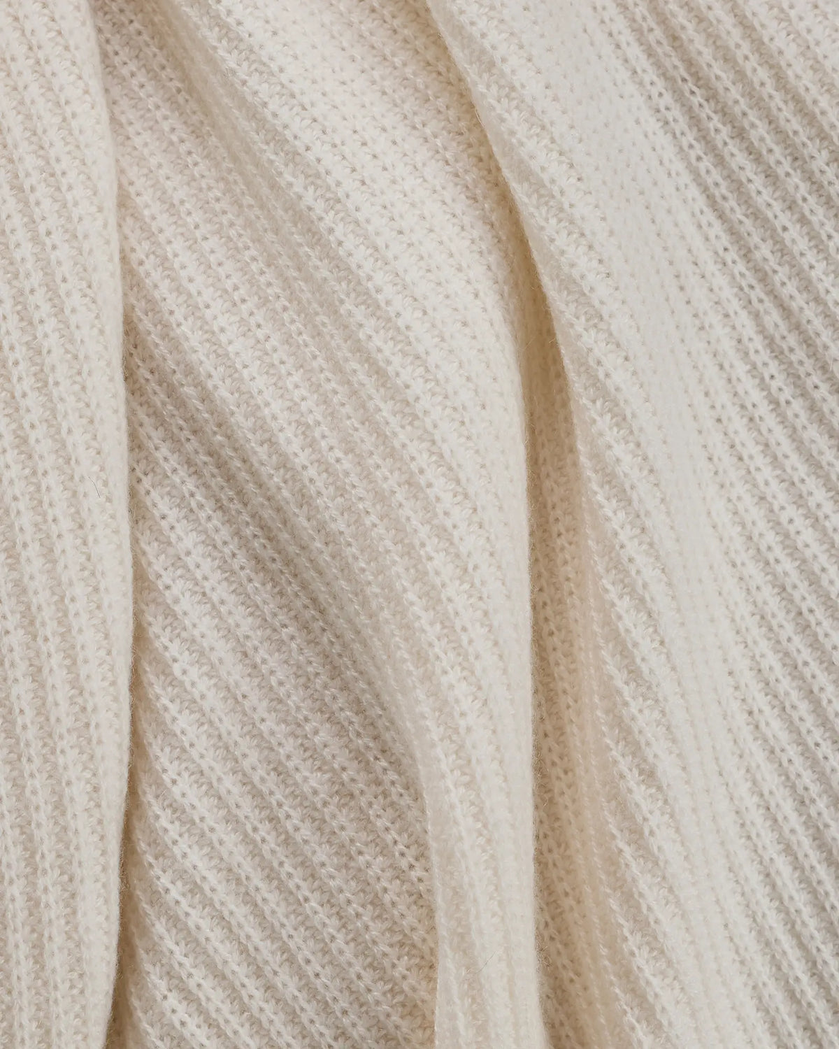 Ribbed Knit Cashmere Throw - US 0574