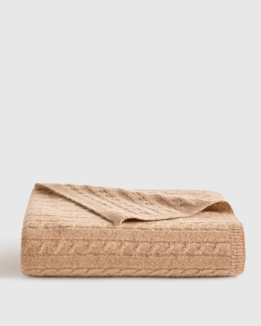 Mongolian Cashmere Cable Knit Baby Blanket - US 8791